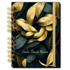 Agenda Planner Pessoal de Planejamento Estratégico EMF.Planner (Folhas Douradas)