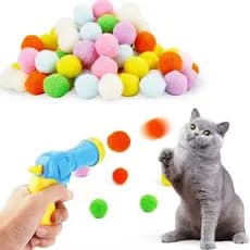brinquedos para gatos arma de brinquedo arminha de briquedo arma de bolinha interativo lançador