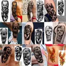 Tatuagem Temporaria Novas Lançamento 2026 2027 Tatto Crucifixo Coringa Arlequina Mascaras Cartas Prova D agua Falsa Fake