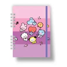 Caderno Sketchbook - Caderno Personalizado - BT21 Roxo , A5