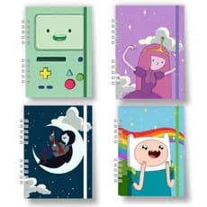 Caderno Sketchbook - Hora de Aventura BMO BEEMO FINN PRINCESA JUJUBA MARCELINE CADERNO Personalizado