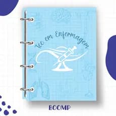 Fichario Caderno Tecnico Enfermagem Personalizado Capa Brilhante Argolado Inteligente A5 120 Folhas Caderno Profissões