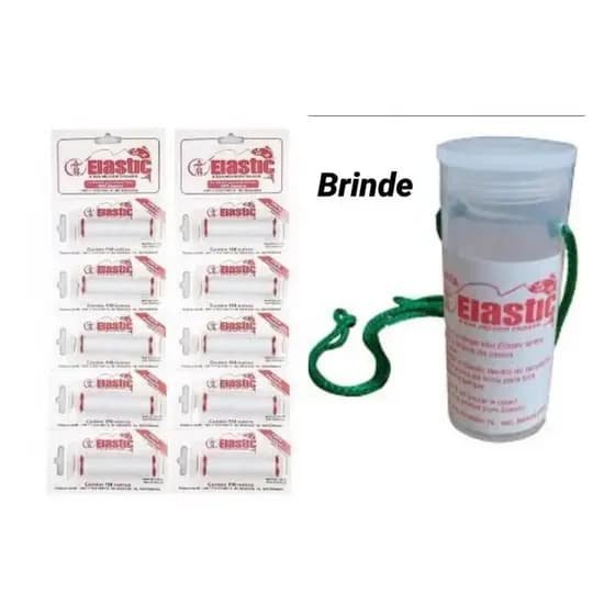 10 Elastic Linha Elástica Amarrar Isca Pesca 110 m + Suporte elastic