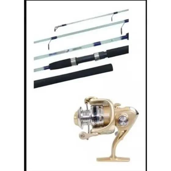 Kit Vara 2,70m Maciça + Molinete Fb5000 Robalo Pesca Pesada