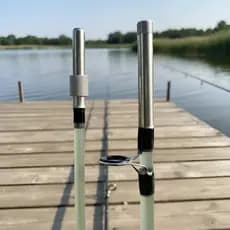 Vara De Pesca 1,65m Molinete Fibra De Vidro Maciça 45-65lbs