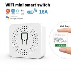Mini Interruptor Inteligente Wi-Fi 16A - Compatível com Tuya/Smart Life, Alexa e Google