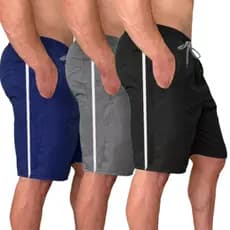 Bermuda Tactel Masculina 3 Bolsos Linha Premium Cores