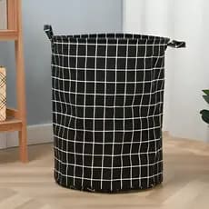 Cesto Organizador De Roupa  Multiuso Tecido Dobrável Roupas Brinquedos Lavanderia Cesto de Roupa Suja Dobrável Estampado