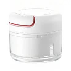 Mini Processador Manual Alimentos Inox Triturador, Espremedor De Alho e Alimentos  2 Laminas
