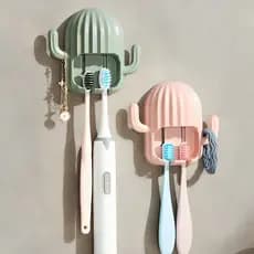 Suporte De Escova de Dente Cacto Porta Escova de Dente Adesivo Parede Cactos Suporte