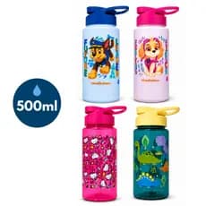 Garrafinha de Água Infantil Desenho 500ml Patrulha Canina Dinossauro Hello Kitty Criança Squeeze