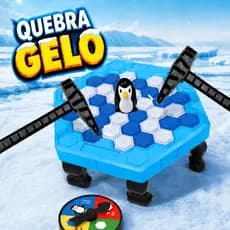 Brinquedo Pinguim Quebra Gelo Jogo Infantil Interativo para Crianças 17cm de Tabuleiro