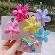 2PCS Nova Princesa Floco De Floral Meninas Grampos De Cabelo Cabeleireiro Clipes De Barrettes Acessórios