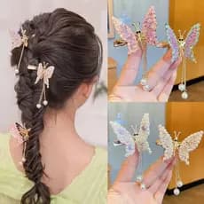 1PC Borboleta Da Moda Que Agitará Os Grampos De Cabelo Bonitos Para Crianças Headwear Girls Clips Woman Barrettes Hairgrips Acessórios