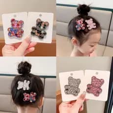 1PC Nova Princesa Bonitinha Ursinho Meninas Grampos De Cabelo Cabeleireiro Infantil Hairgrip BB Hair Clips Barrettes Acessórios De