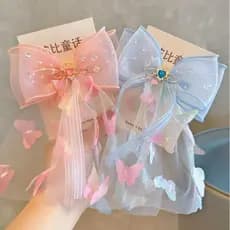 1PC Nova Princesa Gradient Butterfly Bow Cute Girls Hairpins Crianças Acessórios De Cabelo