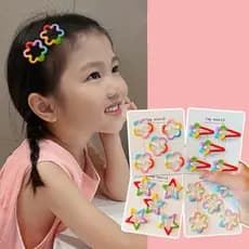 5PCS Novo Lovely Candy Colored Flower BB Clip Girls Hairpins Acessórios Para Cabelo Infantil