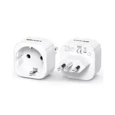 LENCENT 2 x Adaptador DE Viagem Brasil Tipo N , Europa DE Alemão Plugue DE 2 Pinos Para BR 3 Soquete