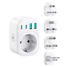 Conjunto De Adaptadores De Viagem LENCENT Ue Para Todo O Mundo Tipo D/G/M/N Adaptador Universal Tomada De Energia Intern