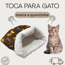 Toca Para Gato 50x45 Cama Pet Toquinha Sherpa Inverno Quentinha Confortável 2 Modelo Soft/Estampada