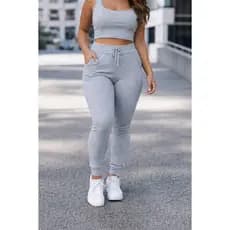 Calça Feminina Cintura Alta no moletom confortável e estilosa Calça Wg Moletom Feminina conjunto moletom