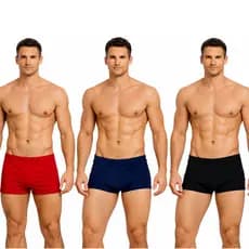KIT 3 Sungas Masculina forrada modelo boxer com Proteção Uv +50 com Cordão Ajuste