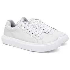 Tênis Casual Masculino Branco Estiloso Streetwear Confortável