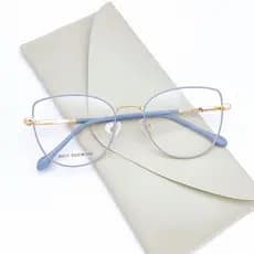 Armação De Óculos Feminino metal Gatinha Modelo MODA com limpa lentes+flanela +estojo