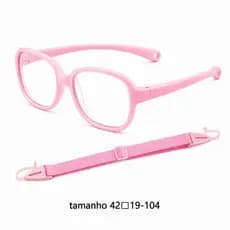 Óculos Armação Infantil Bebê MEINO E MENINA Flexível Cordão Silicone 0 A 3 azul marinho rosa preto