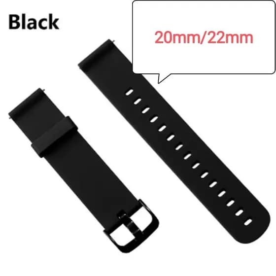 Pulseira 20mm - 22mm Silicone Esportiva Bip, Bip Lite, Bip S, Amazfit Gts, Amazfit Gtr 42mm, Galaxy 42mm