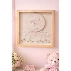 Porta Maternidade Personalizada, Quadro Personalizado, Quarto Nome Bebê, Quadro Decoração, Quadro Maternidade, Flores
