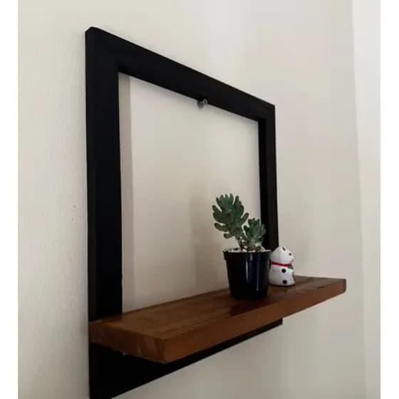 Kit com 02 molduras com prateleira decorativo luxo