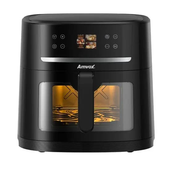Air Fryer fritadeira de ar com Inteligência Artificial 8L 1700W Amvox ARF 1480 Digital Black