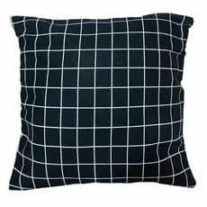 Capa para almofada Quadriculado Preto e Branco 43x43 cm