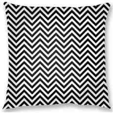 Capa para almofada Listrada Preto e Branco 43x43 cm