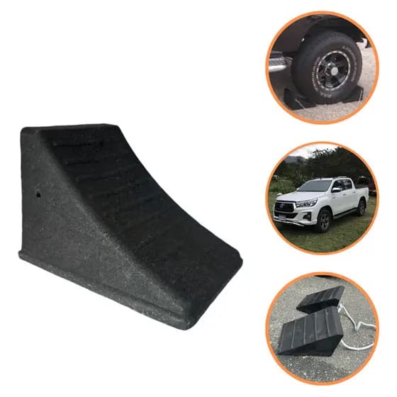 Kit 3 Calços Trava Carro Carreta Nbr 9735 Cor Preto Full