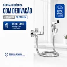 Ducha Higiênica Com 2 Saídas Banheiro Metal Chuveirinho Intimo Com Derivação Caixa Acoplada