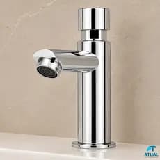 Torneira Automática Alta Cromada Luxo Para Banheiro Lavabo Mesa Bancada