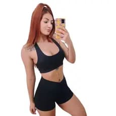Shorts Legging Meia Coxa Liso Básico Shortinho Academia Fitness