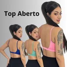 Top Aberto academia Faixa Duplo Com Bojo Removivel P M G GG