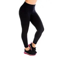 Kit 2 Calças Legging Fitness Flanelada Lisa Feminina Suplex Cós Alto