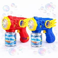 Lança bolha de sabão automática Colorido Brinquedo com luz diversão crianças Festas Presente