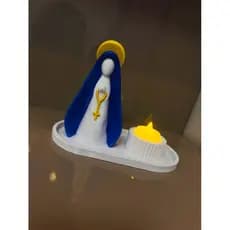 ✨ Nossa Senhora Iluminada com Vela LED – Peça de Fé e Decoração