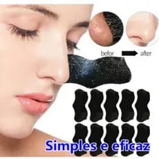 kit 4 Adesivos removedor de cravos p/ limpeza de pele
