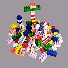 Brinquedo infantil de Montar-Pedagógico-Blocos de Construção-Didáticos-Infantil-Encaixar-Fácil-Educativo-Peças Coloridas