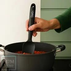 Utensilio Cozinha Espátula Colher Silicone 28cm-Flexível-Reforçada-Resistente Alta Temperatura-Restaurante-Casa-Buffett