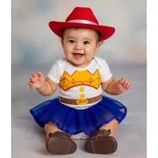 Body Temático Jessye Toy Story Menina,com opção de body,laço, saia,chapéu e botinha feminino.