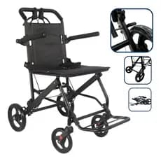 Cadeira De Rodas Leve Compacta De Transporte Idoso Dobrável Ideal para Apartamentos