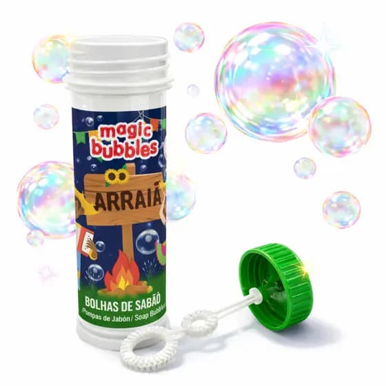 Bolha de Sabão Arraiá 56ml Magic Bubbles | Lembrancinha Festa Junina Infantil