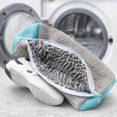 Saco para Lavar Sapatos na Máquina 39x19cm Anti-Deformação com Zíper Invisível Proteção para Tênis e Calçados